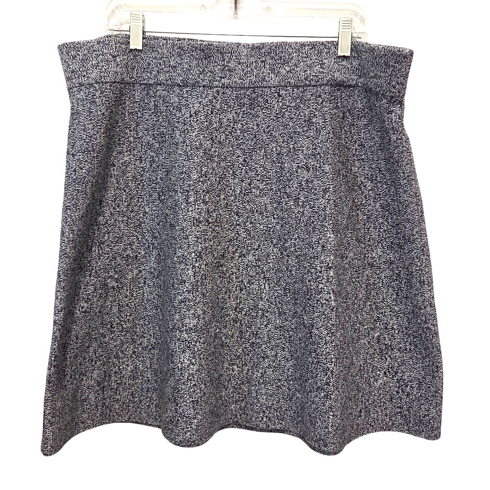 LOFT‎ Outlet Skirt Women's XL A-Line Knit Pull On Casual Everyday Blue White